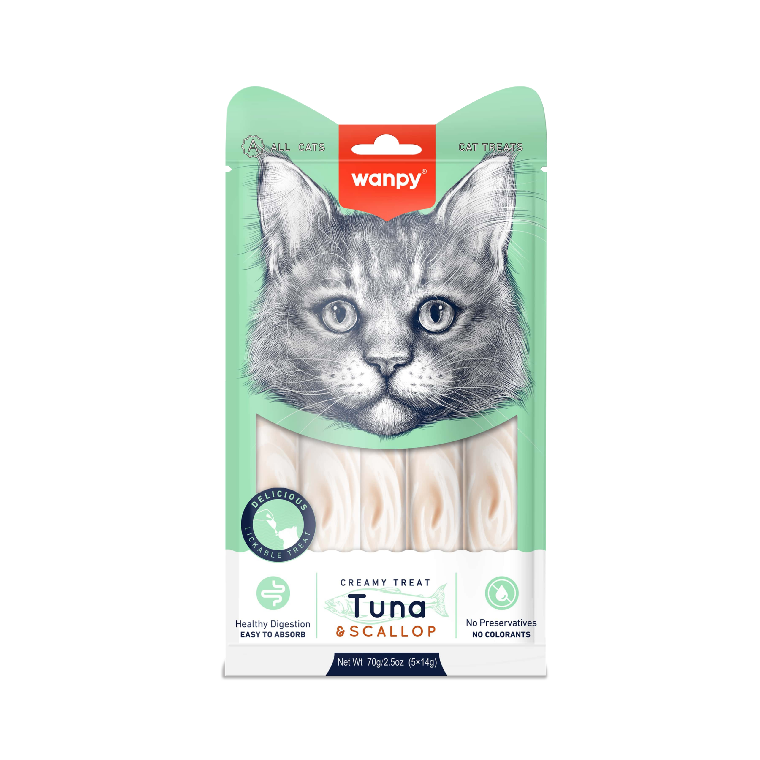 31.Wanpy Creamy Lickalbe Treats for Cat(Tuna & Scallop)_70g_#71101