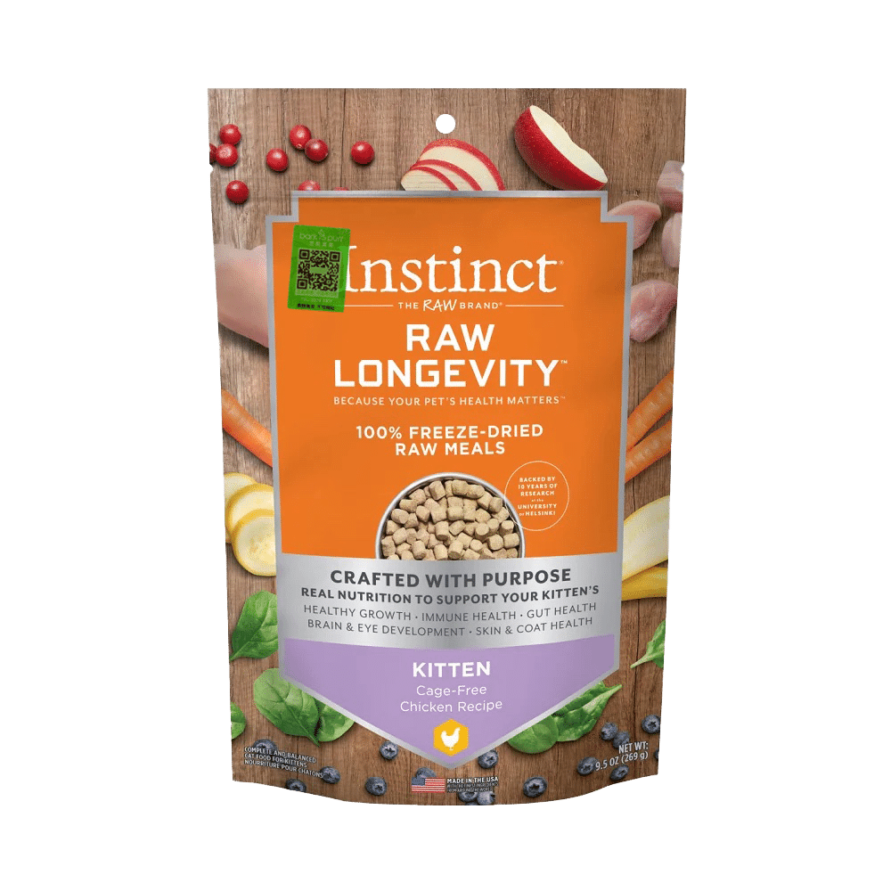 5.Instinct - Raw Longevity Freeze Dried Raw Meals Chicken Recipe Kitten Cat Food _9.5oz_269g_#21508