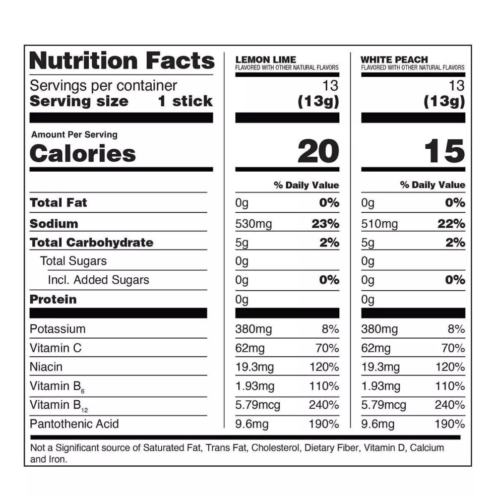 14c.LIQUID I.V._Hydration Multiplier Electrolyte Drink Mix(Lemon Lime & White Peach)26 Sticks_11.92oz_338g_#70962