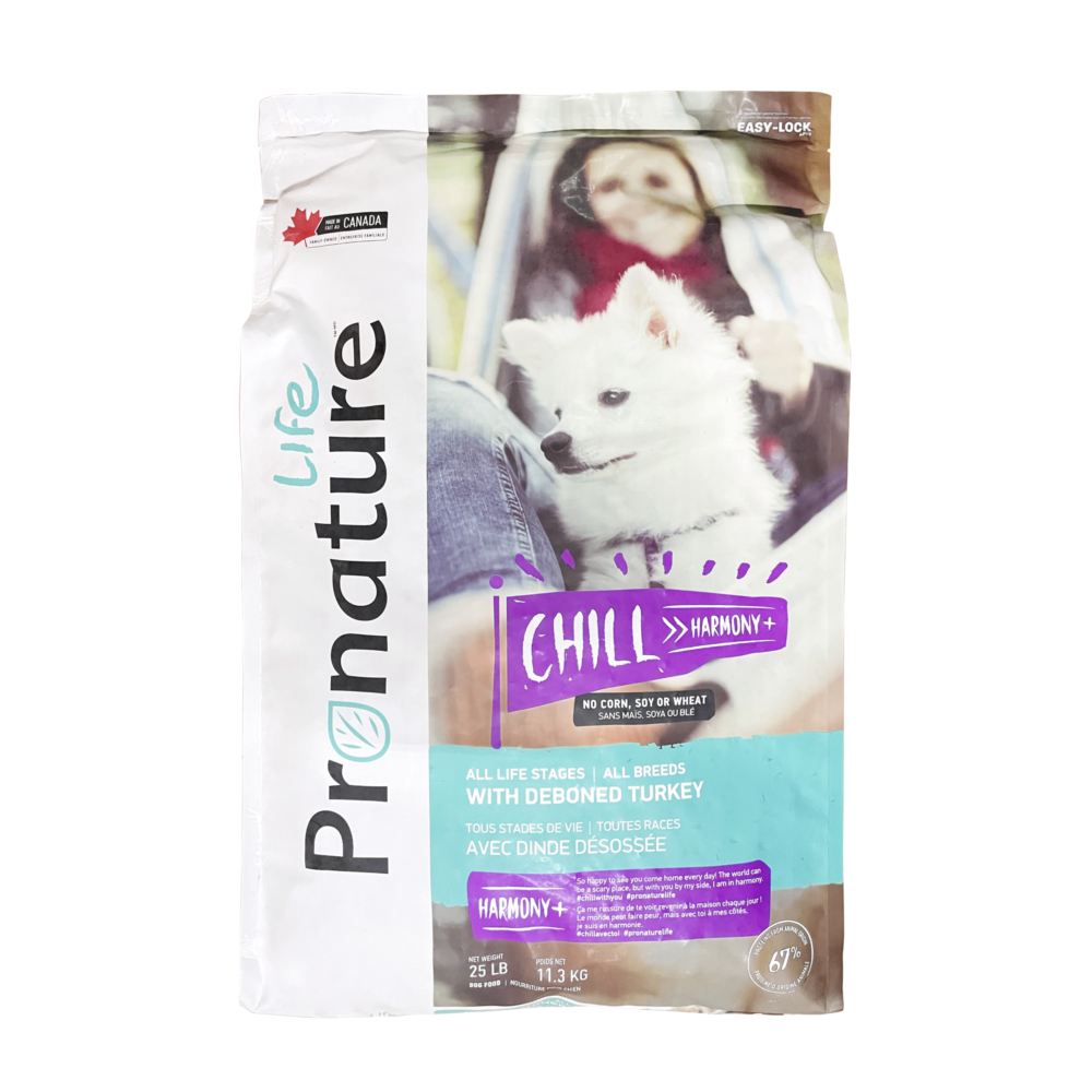 Pronature Life-CHILL HARMONY+ All Life Stages All Breeds Dog Food with Deboned Turkey_25LB_11.3kg_#77373